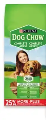 Walmart Purina dog chow 20 kg or puppy chow 16 kg dog food offer
