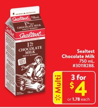 Walmart Sealtest chocolate milk offer