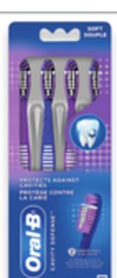 Walmart Oral-b cavity defense toothbrushes 4-pack offer