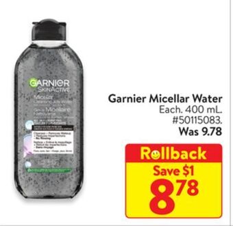 Walmart Garnier micellar water offer