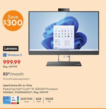 Staples Lenovo ideacentre all-in-one offer