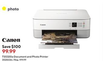Staples Canon ts5320a document and photo printer offer