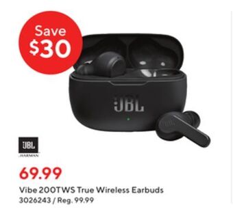 Staples Jbl vibe 200tws true wireless earbuds offer