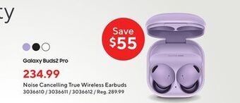 Staples Samsung galaxy buds2 pro noise cancelling true wireless earbuds offer