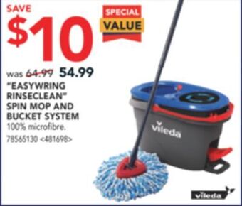 Vileda "easywring rinseclean" spin mop and bucket system