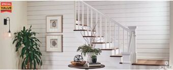 Lowe's Metrie "complete" shiplap wall panelling 1/2" x 5-1/2" x 8' offer