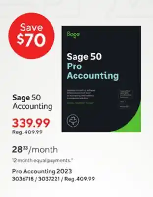 Staples Sage 50 pro accounting 2023 offer