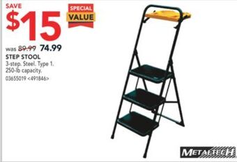 Lowe's Metaltech step stool offer