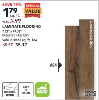 Lowe's Mono serra laminate flooring 7.52" x 47.05" offer