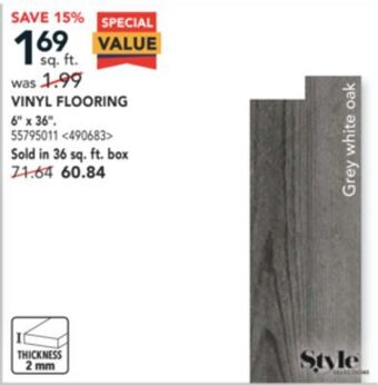 Lowe's Style selections vinyl flooring 6" x 36" offer