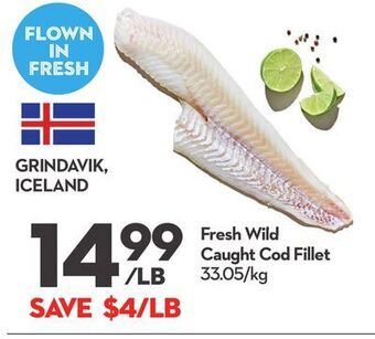 Longo's Fresh wild caught cod fillet offer
