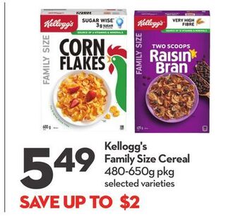 Longo's Kellogg's family size cereal offer