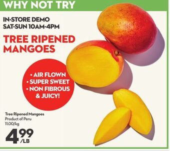 Longo's Tree ripened mangoes offer