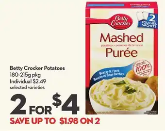 Longo's Betty crocker potatoes offer