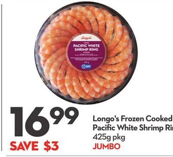 Longo's Longo's frozen cooked pacific white shrimp ring offer