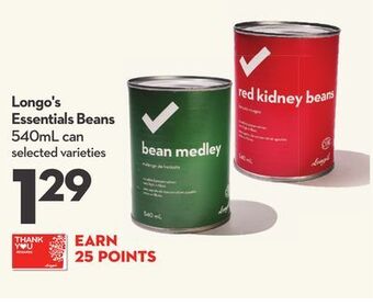 Longo's Longo's essentials beans offer