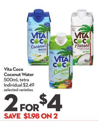 Longo's Vita coco coconut water offer