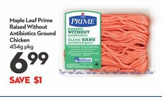 Longo's Maple leaf prime raised without antibiotics ground chicken offer