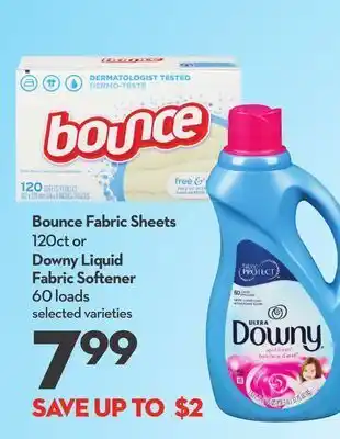 Longo's Bounce fabric sheets 120ct or downy liquid fabric softener 60 loads offer