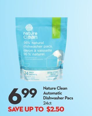 Longo's Nature clean automatic dishwasher pacs offer
