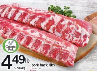Fortinos Pork back ribs offer