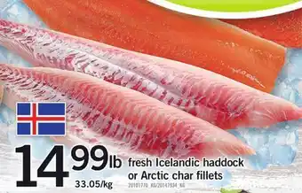 Fortinos Fresh icelandic haddock or arctic char fillets offer