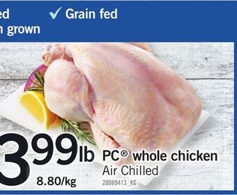 Fortinos Pc® whole chicken offer