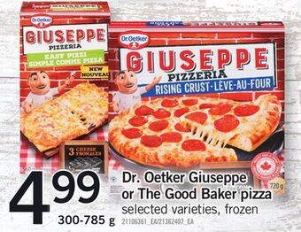 Fortinos Dr. oetker giuseppe or the good baker pizza, 300-785 g offer