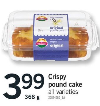 Fortinos Crispy pound cake, 368 g offer