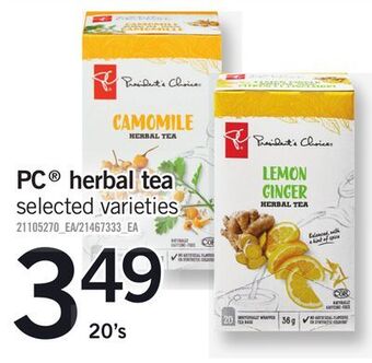 Fortinos Pc® herbal tea, 20's offer