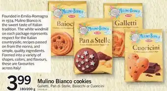 Fortinos Mulino bianco cookies, 180/200 g offer