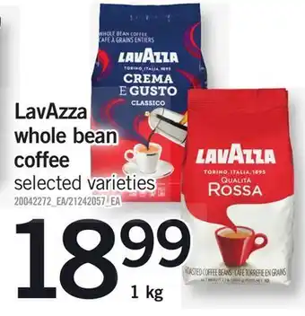 Fortinos Lavazza whole bean coffee, 1 kg offer