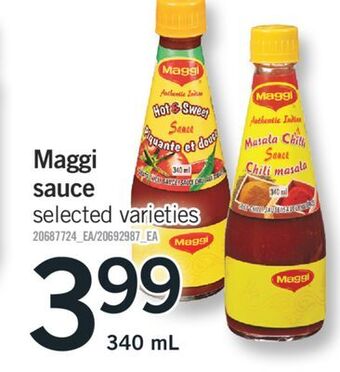Fortinos Maggi sauce, 340 ml offer