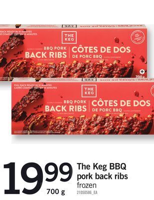 Fortinos The keg bbq pork back ribs, 700 g offer
