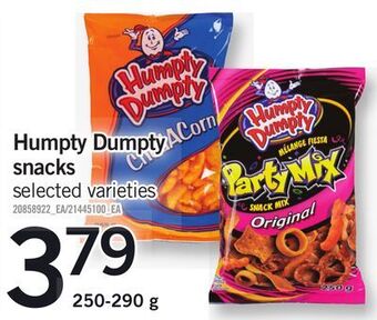 Fortinos Humpty dumpty snacks, 250-290 g offer