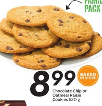 Sobeys Chocolate chip or oatmeal raisin cookies offer