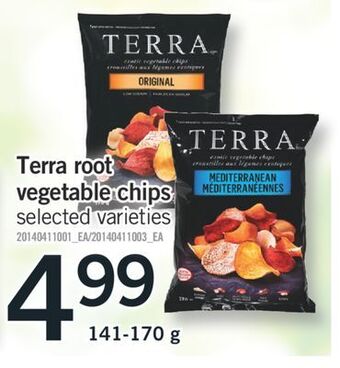 Fortinos Terra root vegetable chips, 141-170 g offer