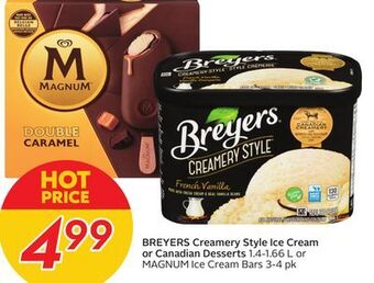 Sobeys Breyers creamery style ice cream or canadian desserts offer