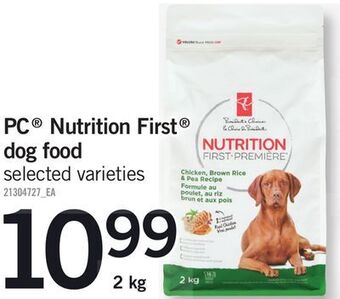 Fortinos Pc® nutrition first® dog food, 2 kg offer