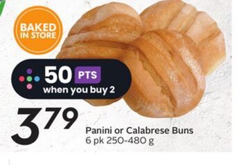 Sobeys Panini or calabrese buns offer