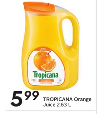 Sobeys Tropicana orange juice offer