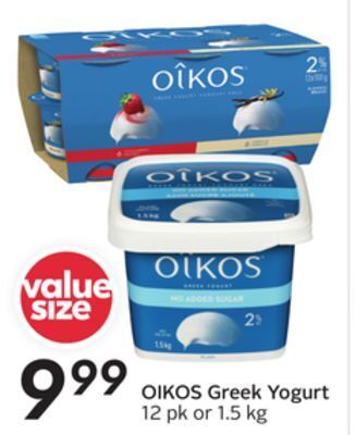 Sobeys Oikos greek yogurt offer