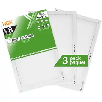 Home Depot Hdx merv 8 air filter offer