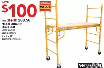 RONA Metaltech "maxi square" scaffold offer