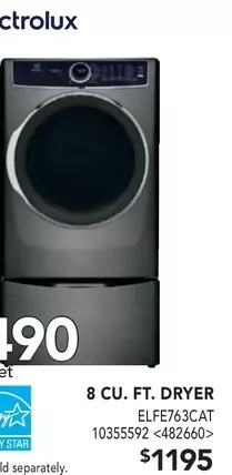 RONA Electrolux 8 cu. ft. dryer offer