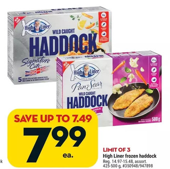 Giant Tiger High liner frozen haddock offer