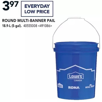 Lowe's Lowe's round multi-banner pail offer