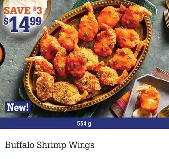 M & M Food Market Buffalo shrimp wings offer