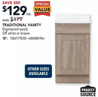 RONA Traditional vanity offer