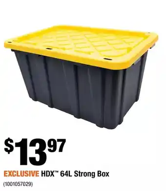 Home Depot Hdx 64l strong box offer